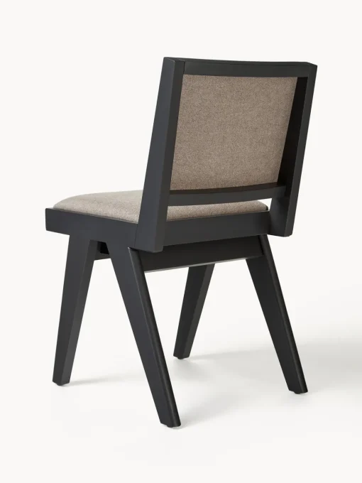 Sillas De Madera|Sillas>Westwing Collection Silla de madera tapizada Sissi Tejido greige, negro