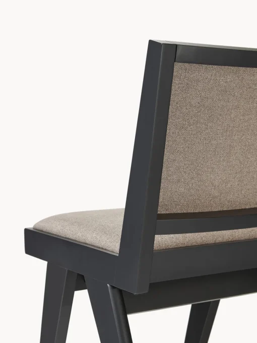 Sillas De Madera|Sillas>Westwing Collection Silla de madera tapizada Sissi Tejido greige, negro
