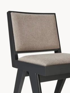Sillas De Madera|Sillas></noscript>Westwing Collection Silla de madera tapizada Sissi Tejido greige, negro
