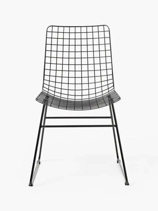 Sillas>HKLIVING Silla de metal Wire Negro