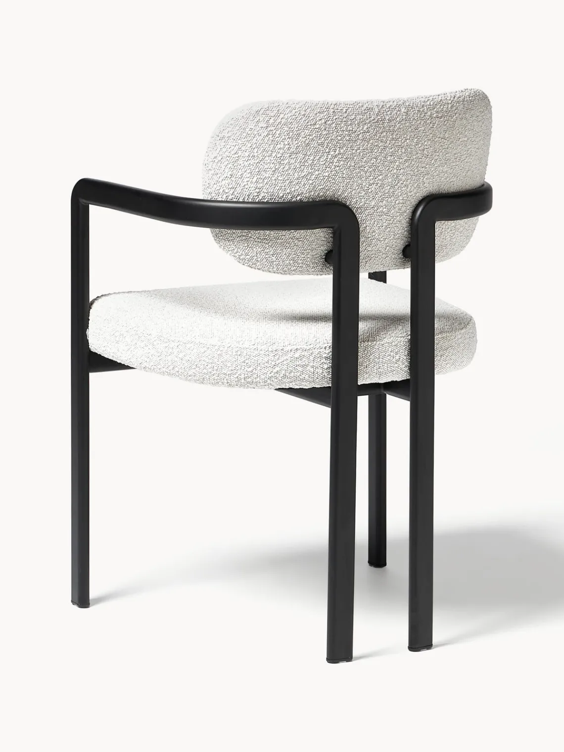 Sillas Con Reposabrazos|Sillas>Westwing Collection Silla en tejido bouclé Adrien Bouclé blanco, negro