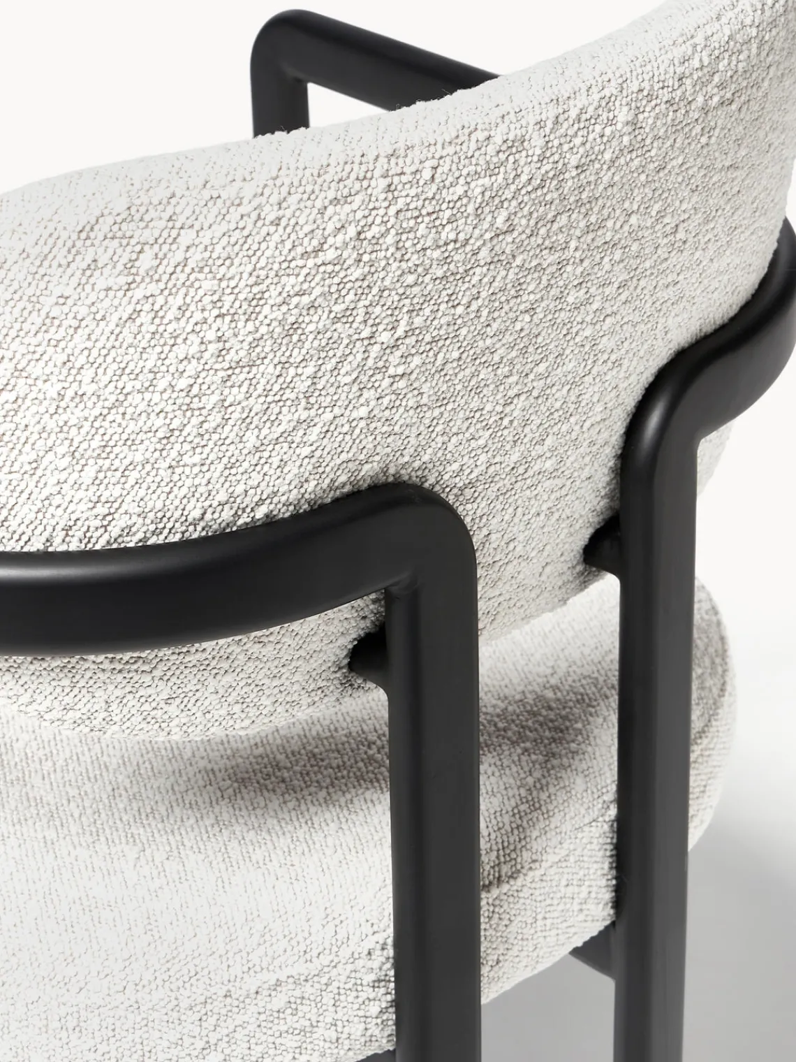 Sillas Con Reposabrazos|Sillas>Westwing Collection Silla en tejido bouclé Adrien Bouclé blanco, negro