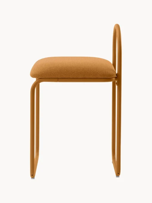 Sillas>AYTM Silla en tejido bouclé Angui Bouclé marrón claro