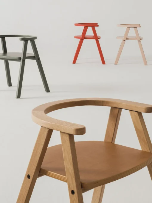 Silla infantil de madera de haya Growing Green Niños Decoración Infantil|Mesas Y Sillas Infantiles