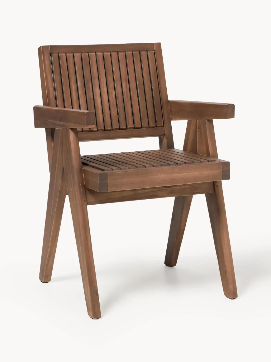 Sillas De Jardín|Sillas De JardíN>Westwing Collection Silla para exterior con reposabrazos de madera de acacia Sissi Madera de acacia oscura