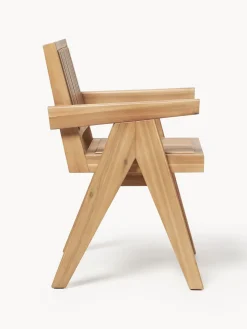 Sillas De Jardín|Sillas De Jardí­N></noscript>Westwing Collection Silla para exterior con reposabrazos de madera de acacia Sissi Madera de acacia clara