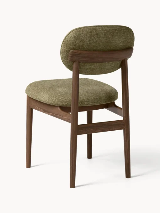 Sillas>Westwing Collection Silla tapizada Ash Tejido taupe, madera de fresno oscura