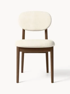 Sillas></noscript>Westwing Collection Silla tapizada Ash Tejido Off White, madera de fresno oscura