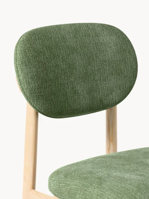 Sillas>Westwing Collection Silla tapizada Ash Tejido verde turquesa, madera de fresno clara