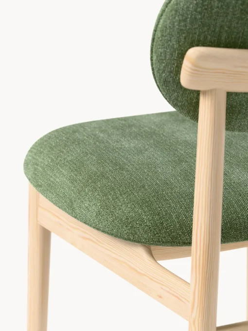 Sillas>Westwing Collection Silla tapizada Ash Tejido verde turquesa, madera de fresno clara