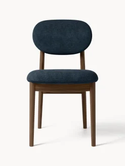 Sillas></noscript>Westwing Collection Silla tapizada Ash Tejido gris azulado, madera de fresno oscura