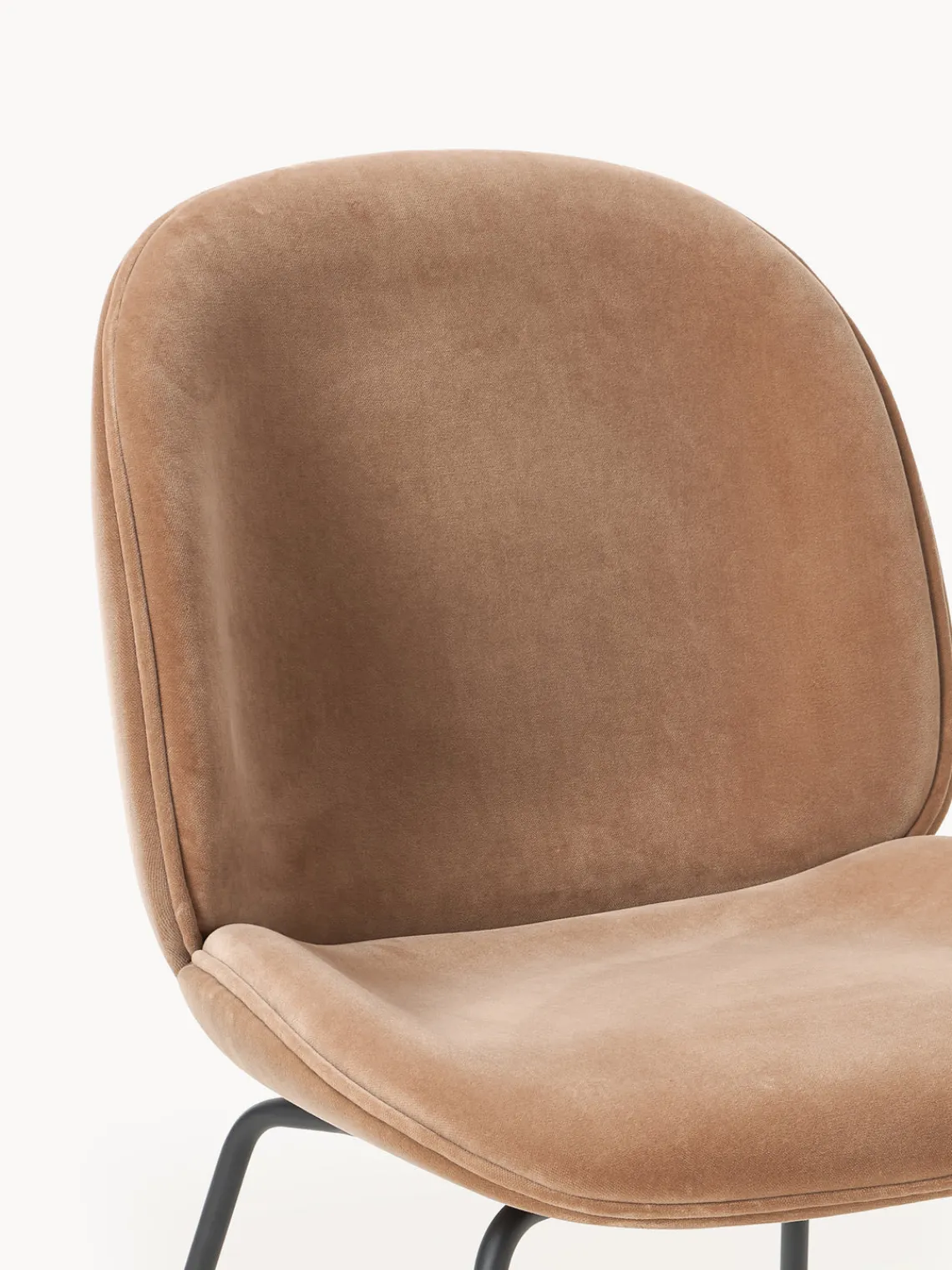 Sillas>GUBI Silla tapizada Beetle Taupe, negro