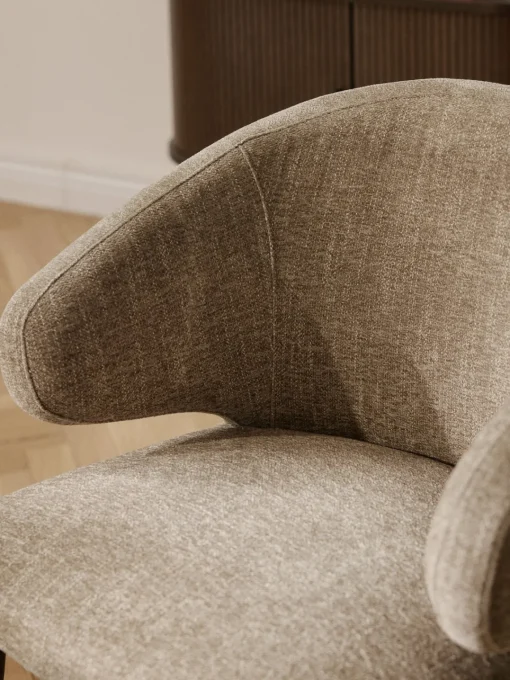 Sillas Con Reposabrazos|Sillas>Westwing Collection Silla tapizada Celia Bouclé verde oliva, negro mate