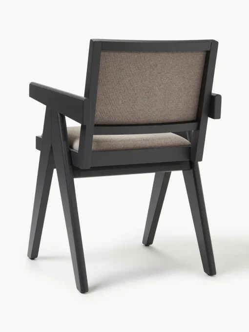 Sillas De Madera|Sillas Con Reposabrazos>Westwing Collection Silla tapizada con reposabrazos Sissi Tejido greige, negro