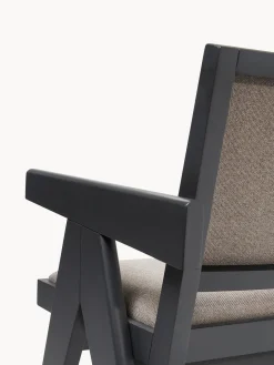 Sillas De Madera|Sillas Con Reposabrazos></noscript>Westwing Collection Silla tapizada con reposabrazos Sissi Tejido greige, negro