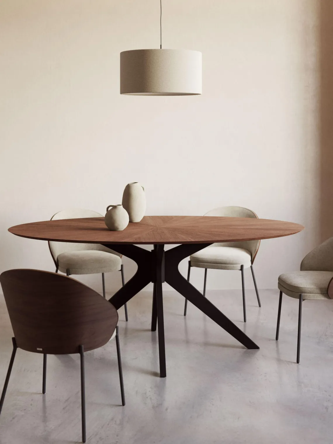 Sillas> Silla tapizada de chenilla Eamy