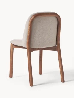 Sillas De Madera|Sillas></noscript>Westwing Collection Silla tapizada de madera de fresno Julie Tejido fino greige, madera de fresno lacada en oscuro