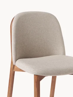 Sillas De Madera|Sillas></noscript>Westwing Collection Silla tapizada de madera de fresno Julie Tejido fino greige, madera de fresno lacada en oscuro