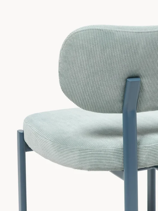 Sillas>Westwing Collection Silla tapizada de pana Adrien Pana azul claro, azul