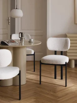 Discount Silla tapizada en tejido bouclé Adrien Sillas