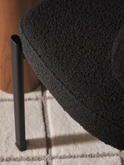 Sillas></noscript>Westwing Collection Silla tapizada en tejido bouclé Adrien Bouclé negro, negro