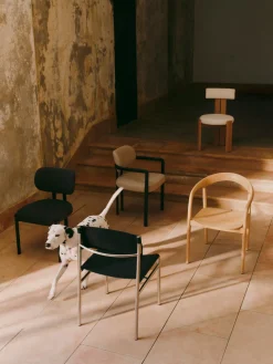 Sillas></noscript>Westwing Collection Silla tapizada en tejido bouclé Adrien Bouclé negro, negro