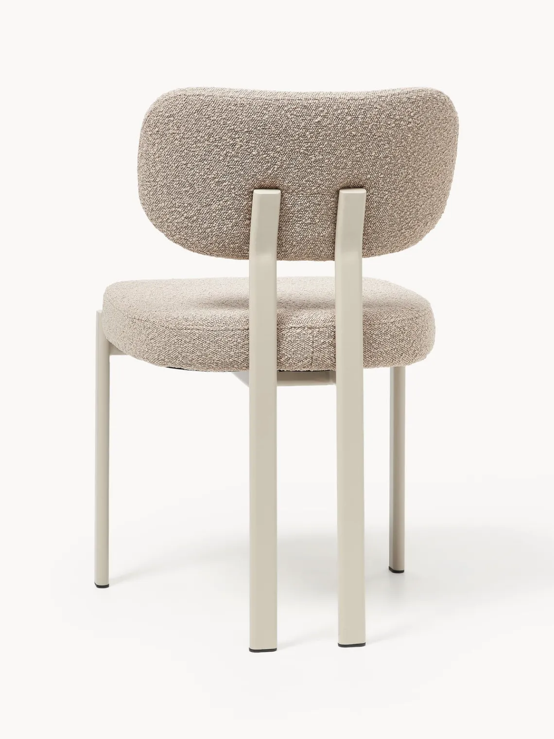 Sillas>Westwing Collection Silla tapizada en tejido bouclé Adrien Bouclé beige claro, beige claro