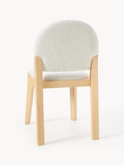 Sillas De Madera|Sillas></noscript>Westwing Collection Silla tapizada en tejido bouclé Neelia Bouclé blanco, madera de fresno clara