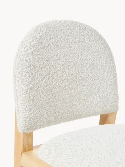 Sillas De Madera|Sillas></noscript>Westwing Collection Silla tapizada en tejido bouclé Neelia Bouclé blanco, madera de fresno clara