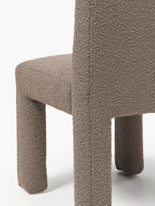 Sillas>Westwing Collection Silla tapizada en tejido bouclé Lukas Bouclé taupe