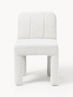 Sillas></noscript>Westwing Collection Silla tapizada en tejido bouclé Lukas Bouclé blanco