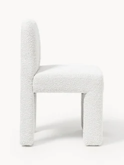 Sillas></noscript>Westwing Collection Silla tapizada en tejido bouclé Lukas Bouclé blanco