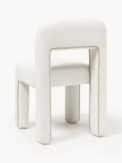 Sillas></noscript>Westwing Collection Silla tapizada en tejido bouclé Ana Bouclé blanco, beige