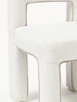 Sillas></noscript>Westwing Collection Silla tapizada en tejido bouclé Ana Bouclé blanco, beige
