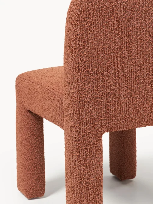 Sillas>Westwing Collection Silla tapizada en tejido bouclé Lukas Bouclé terracota