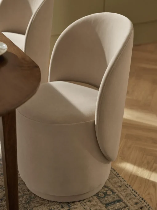 Online Silla tapizada en terciopelo Zeyno Sillas