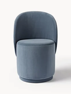 Sillas></noscript>Westwing Collection Silla tapizada en terciopelo Zeyno Terciopelo gris azulado
