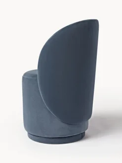 Sillas></noscript>Westwing Collection Silla tapizada en terciopelo Zeyno Terciopelo gris azulado