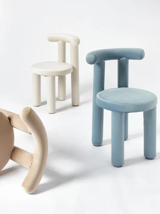 Sale Silla tapizada en terciopelo Calan Sillas