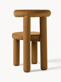 Sillas></noscript>Westwing Collection Silla tapizada en terciopelo Calan Terciopelo marrón