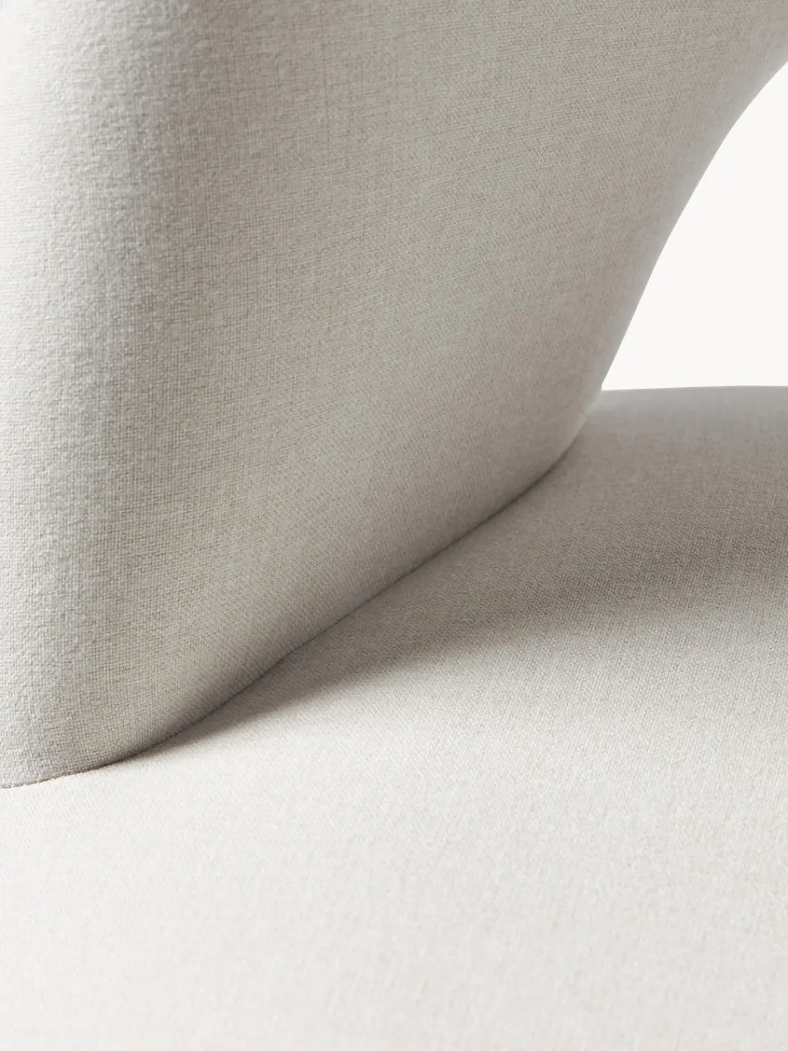 Sillas>Westwing Collection Silla tapizada Rachel Tejido blanco crema