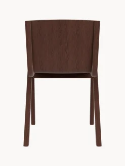 Sillas></noscript>Audo Copenhagen Silla tapizada Ready Dining Tejido blanco Off White, madera de roble oscura