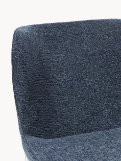 Sillas></noscript>Westwing Collection Silla tapizada Tess Tejido azul oscuro, plateado brillante