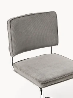 Best Sillas cantilever de pana Kink, 2 uds. Sillas