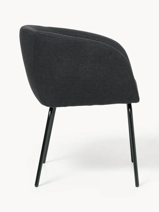 Sillas Con Reposabrazos|Sillas>Westwing Collection Sillas con reposabrazos Alani, 2 uds. Tejido gris antracita, negro