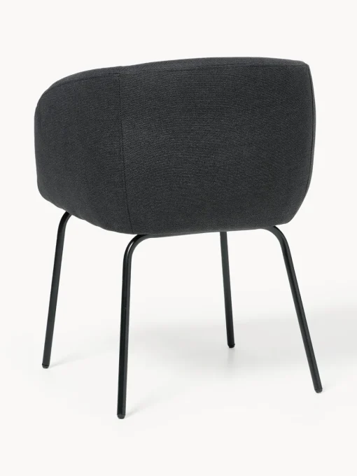 Sillas Con Reposabrazos|Sillas>Westwing Collection Sillas con reposabrazos Alani, 2 uds. Tejido gris antracita, negro