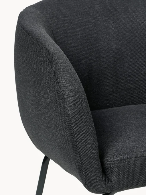 Sillas Con Reposabrazos|Sillas>Westwing Collection Sillas con reposabrazos Alani, 2 uds. Tejido gris antracita, negro