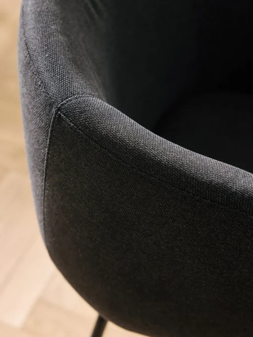 Sillas Con Reposabrazos|Sillas>Westwing Collection Sillas con reposabrazos Alani, 2 uds. Tejido gris antracita, negro