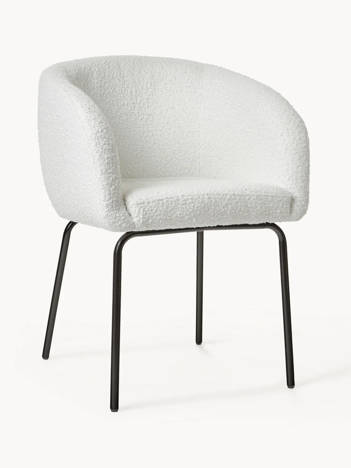 New Sillas con reposabrazos en tejido bouclé Alani, 2 uds Sillas Con Reposabrazos|Sillas