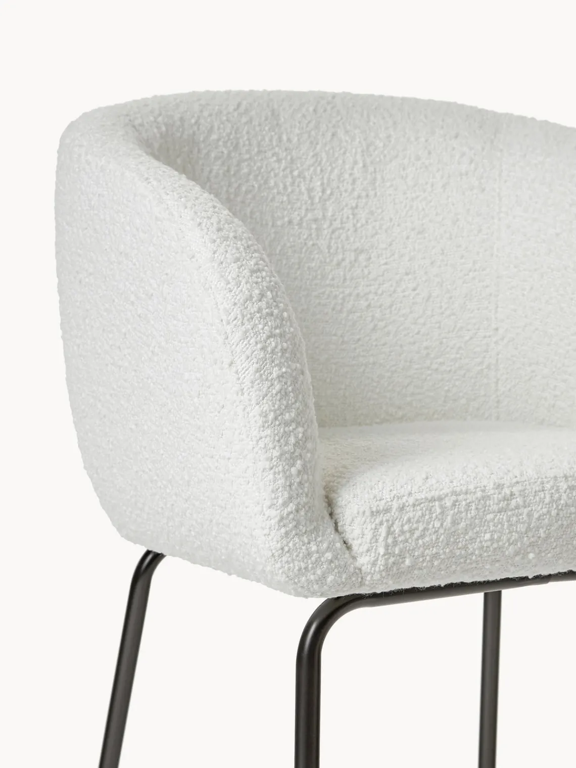 New Sillas con reposabrazos en tejido bouclé Alani, 2 uds Sillas Con Reposabrazos|Sillas